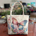 Bolso teñido en hilo floral de mariposa estilo bohemio